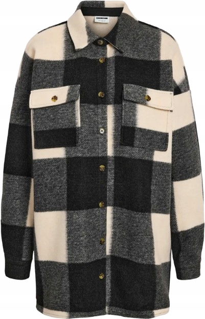 Noisy May Košilová Bunda V Kostkovaném Vzoru S Knoflíky Vlna Polyester S Xqb