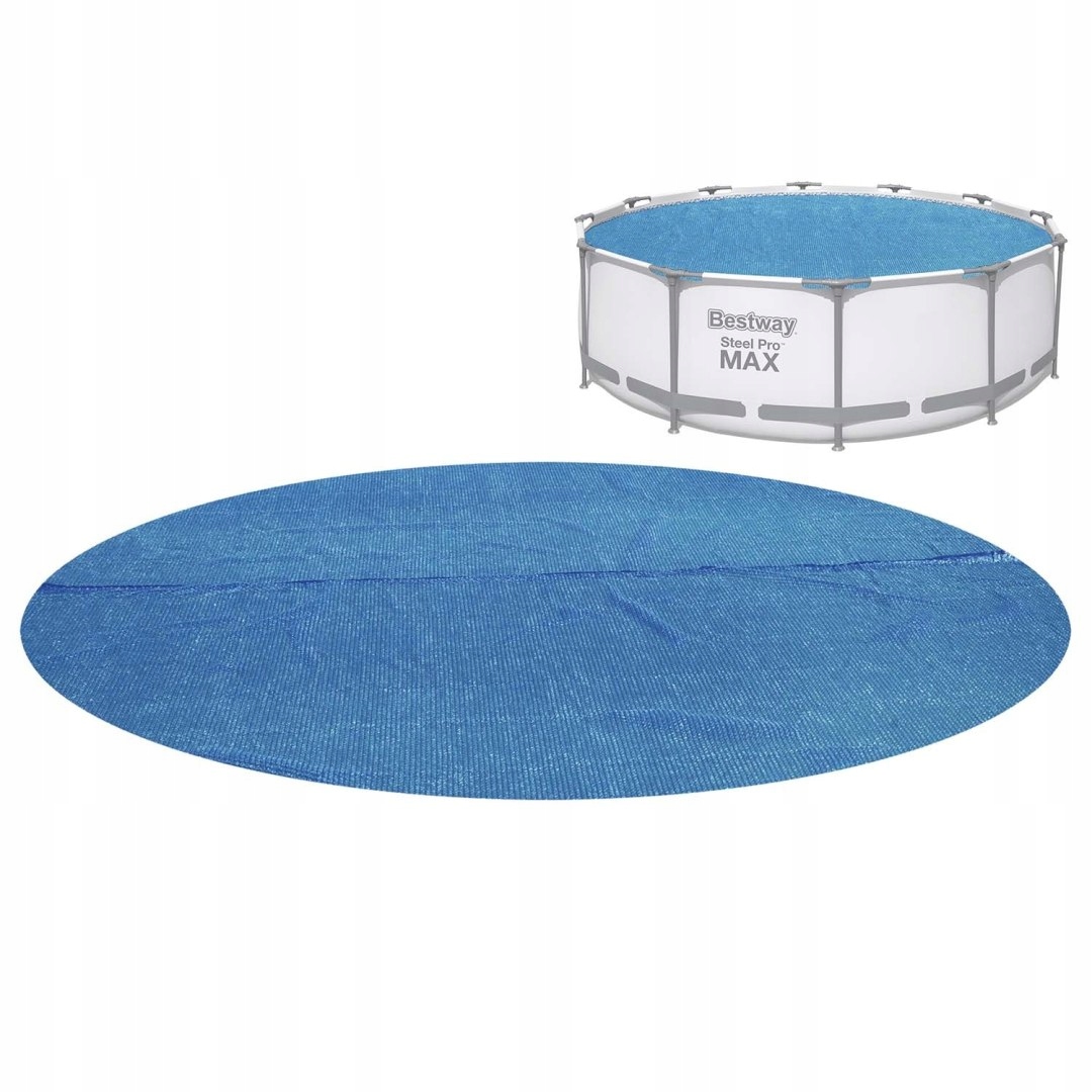 Pokrywa solarna mata termiczna okrągła do basenów 366 396 cm Bestway