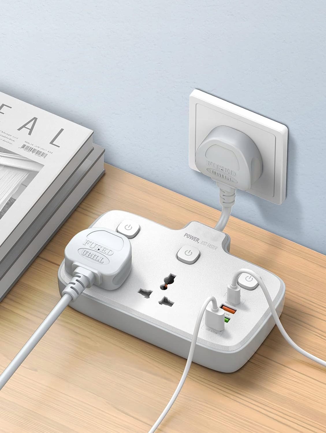 LISTWA ZASILAJĄCA ŁADOWARKA 20W USB C ROZDZIELACZ Liczba gniazd 2