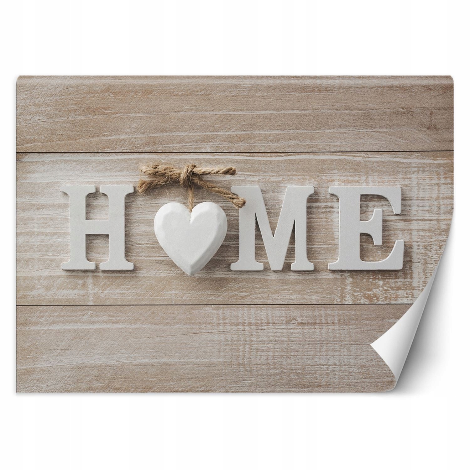 Fototapeta Nápis Home 3D srdce dřevo 400x280