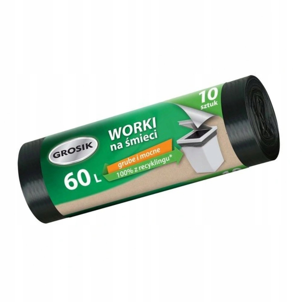 

Grube I Mocne Worki na Śmieci 60L Czarne 10szt LD