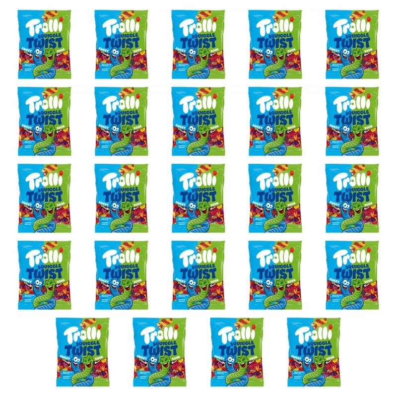 Trolli Squiggle Twist Želé Bonbony s ovocnou příchutí 100 g X24