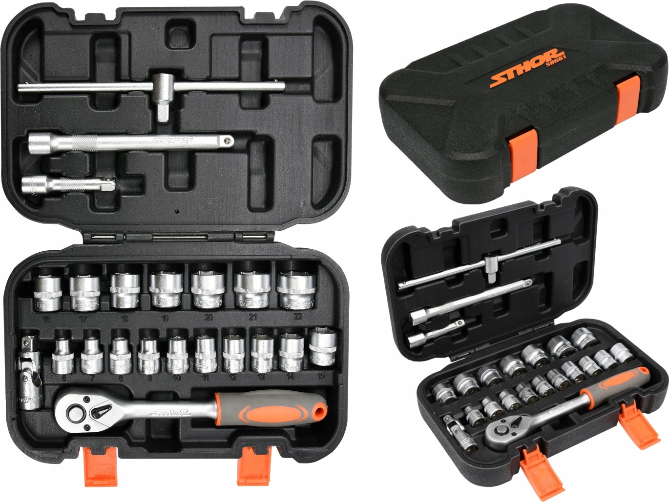 

Zestaw Narzędziowy Klucze Nasadowe 3/8'' 22EL