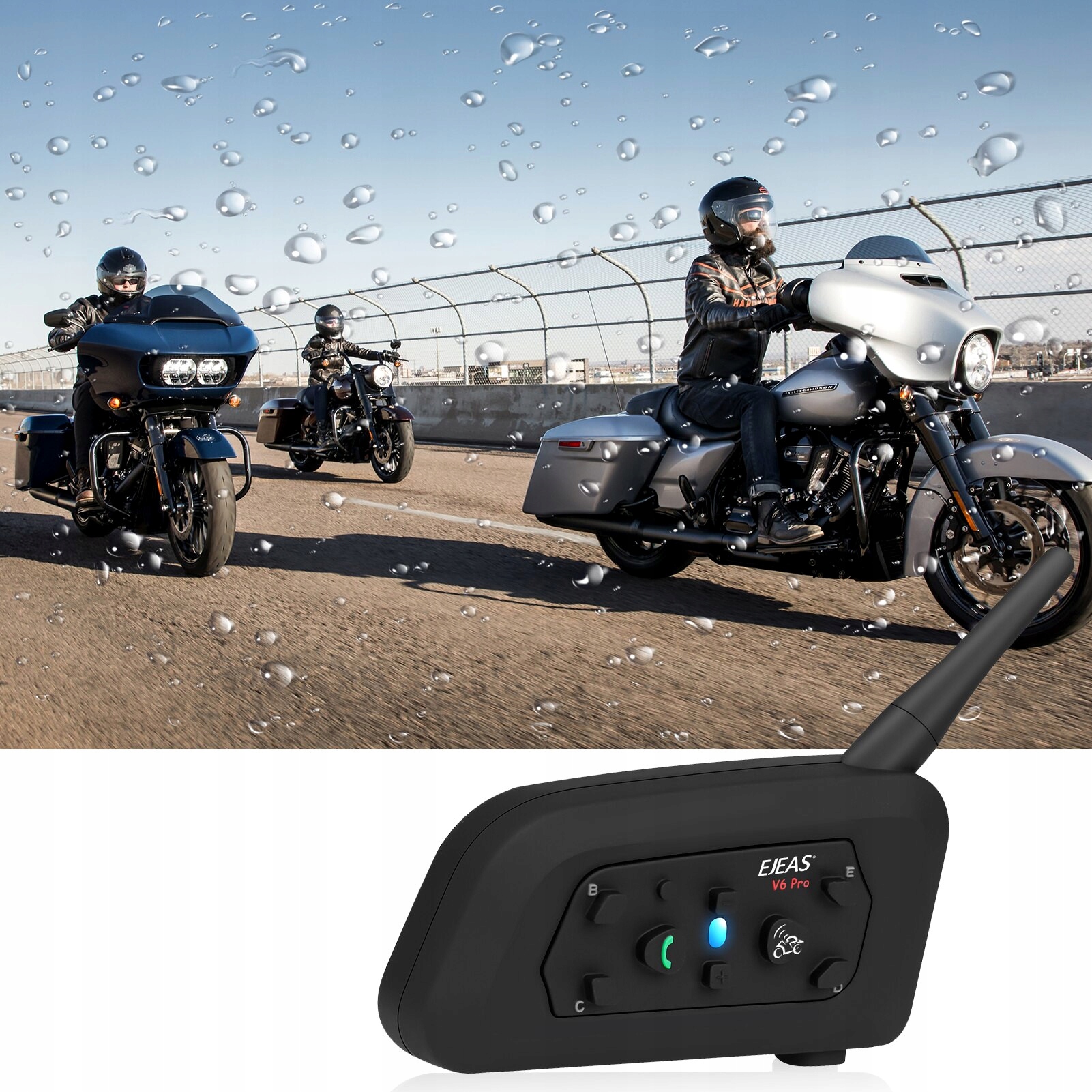 Interkom do kasku motocyklowego 2 szt EJEAS V6 Pro Typ mikrofonu integralny