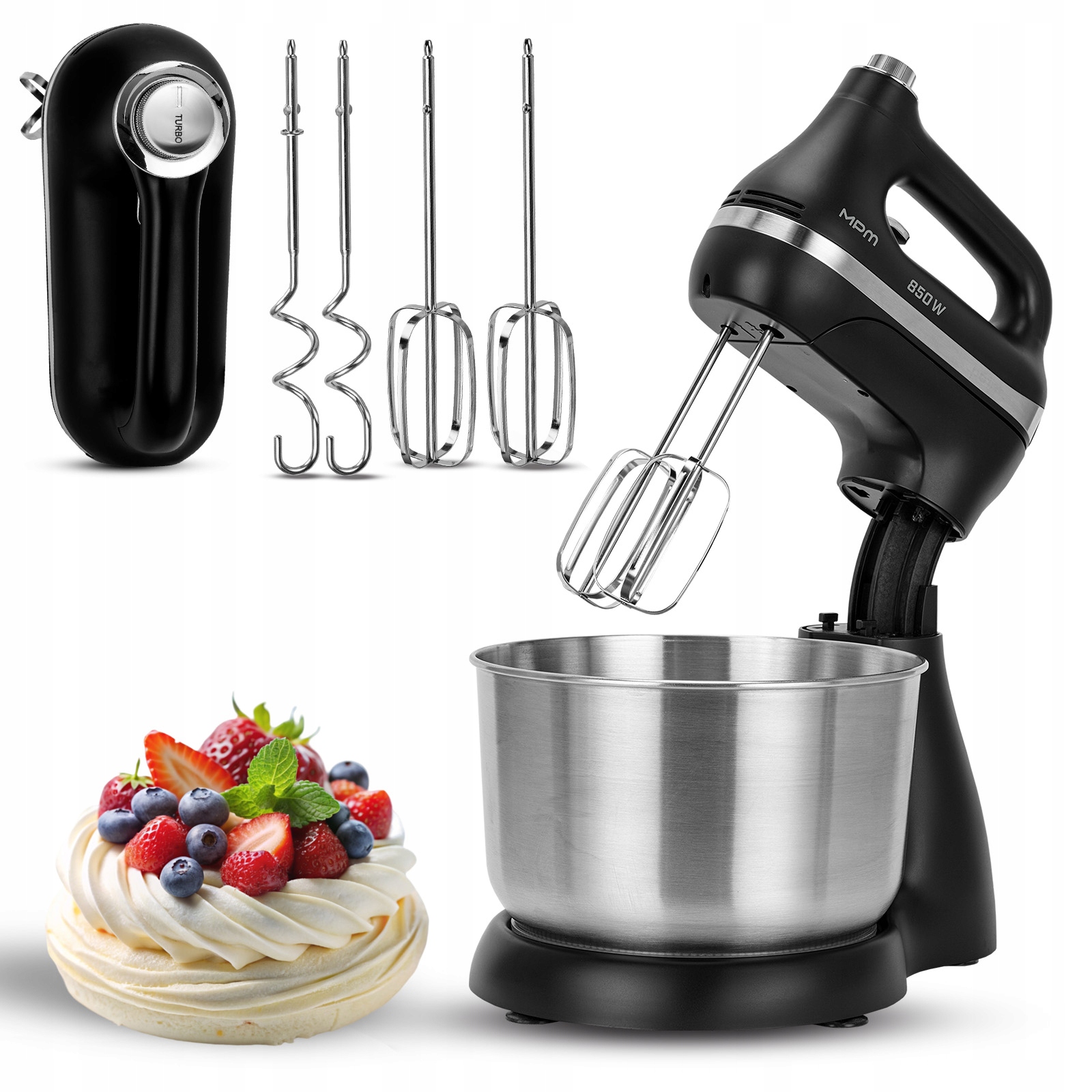 Mixér S Otočnou Mísou Mpm MMR-26Z/C 850W Ocelová Mísa 4,2L Vysoký Turbo Výkon