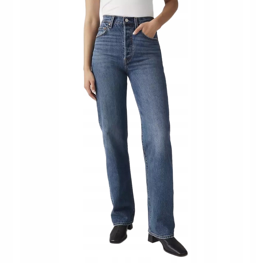 Levis Dámské Džíny Rovné Dlouhé Středního Střihu Modré 27/32 6FA