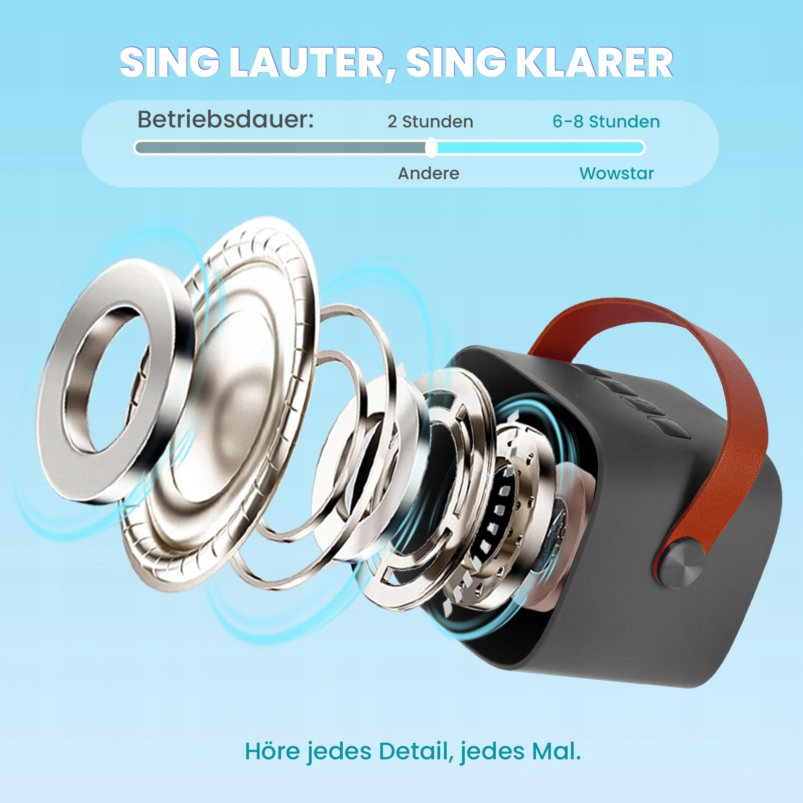 KINDER Karaoke Mikrofon Bluetooth Głośnik LED Dla Dzieci i Dorosłych — miniatura 5