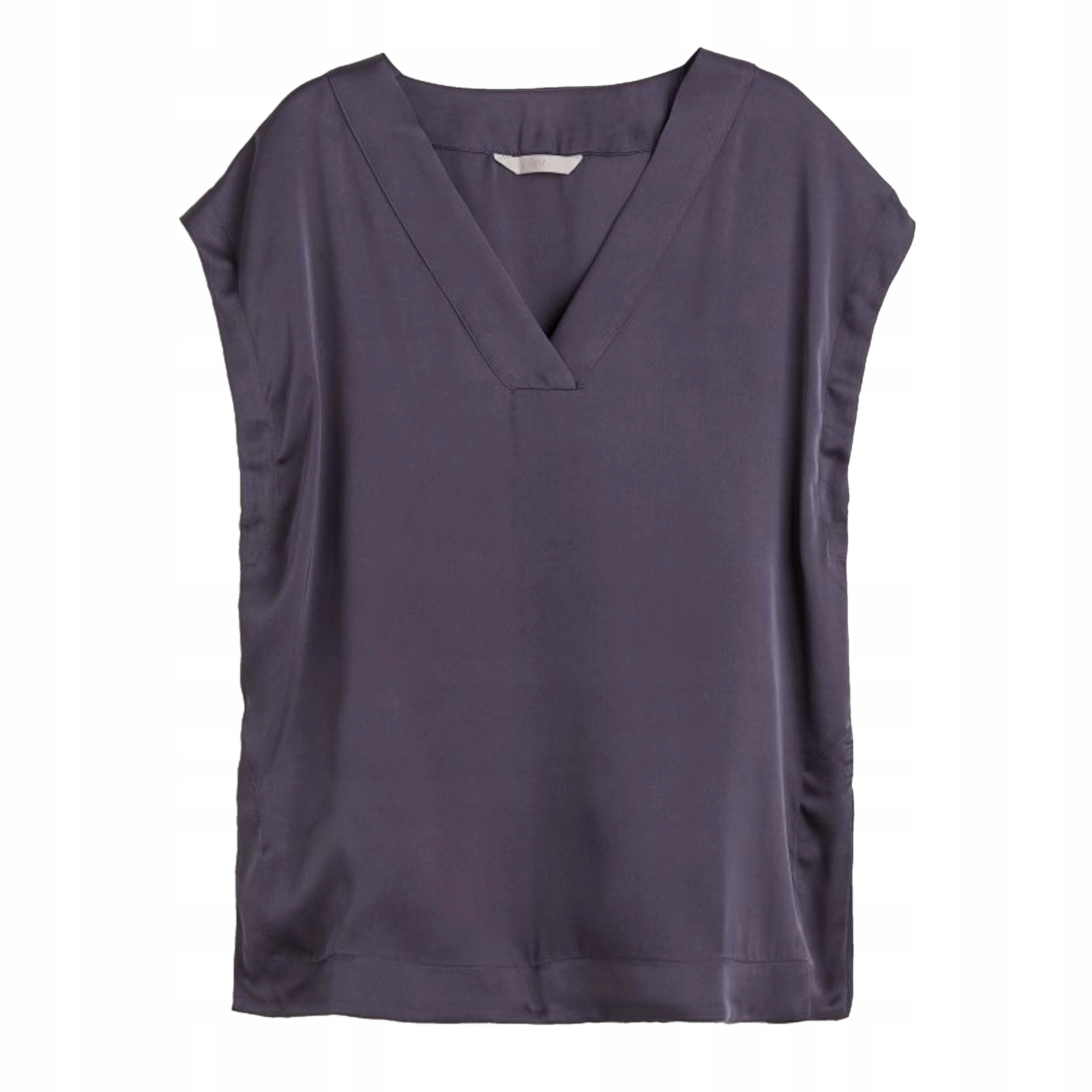 H&M Satynowa bluzka w serek 42 XL LUŹNA KOSZULA