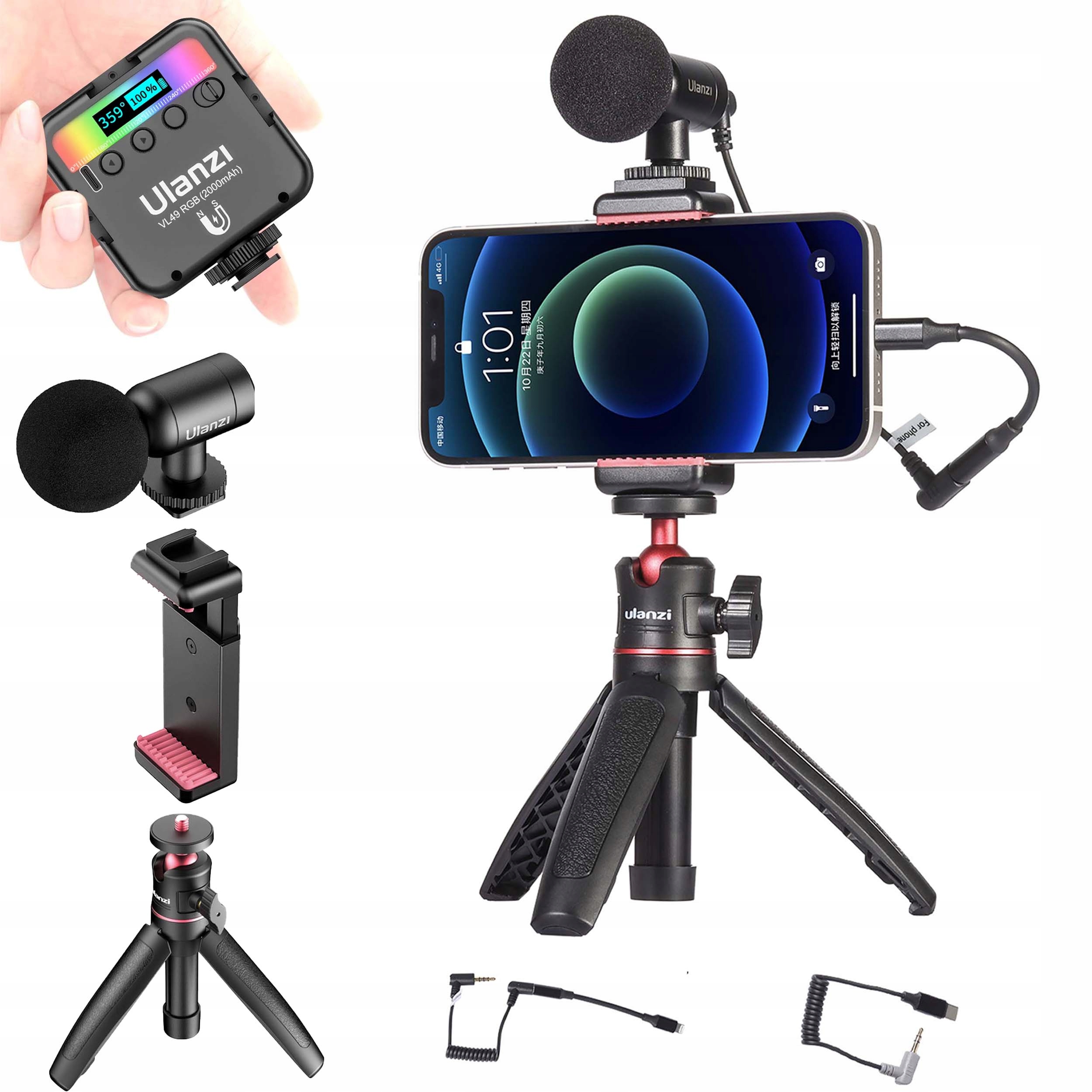 

Zestaw do Nagrywania Tik Toka YouTuba + VL49 Rgb