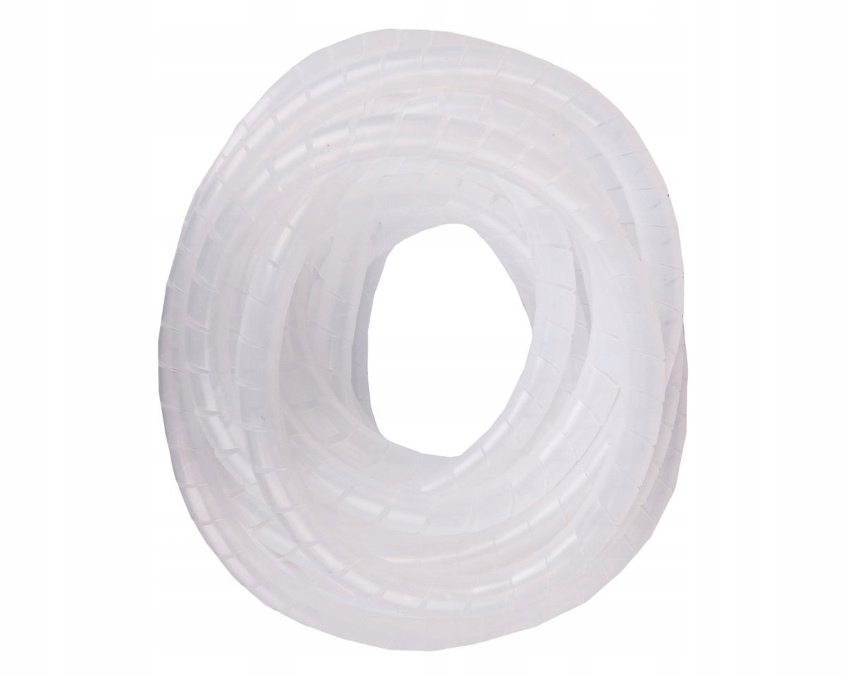 Wężyk ochronny spiralny WSN 19 biały 10m