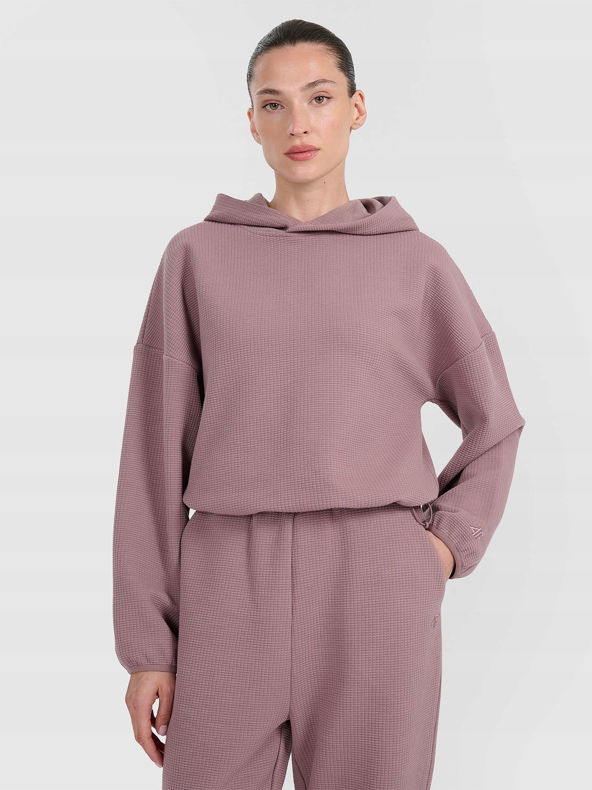 Bluza Damska Dresowa 4F Z Dzianiny O Splocie Waflowym TSWSF1847 AW25 XL