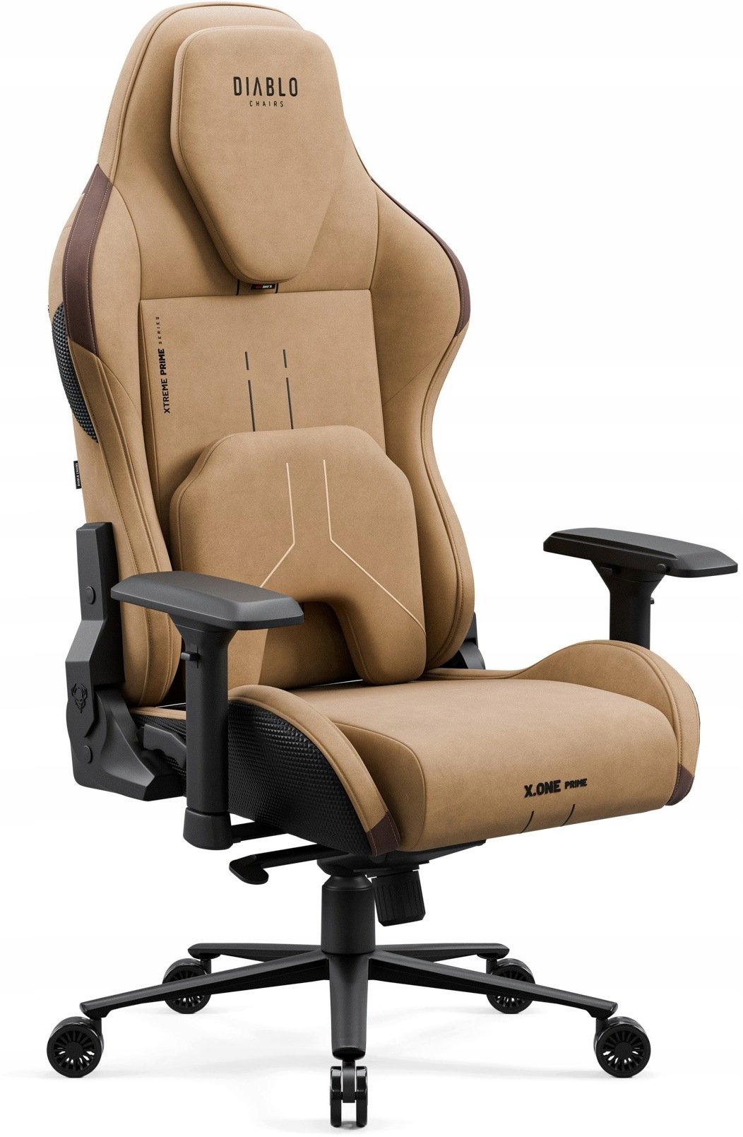Fotel gamingowy materiałowy brązowy, Normal Size: Diablo X.One Prime Camel Brown