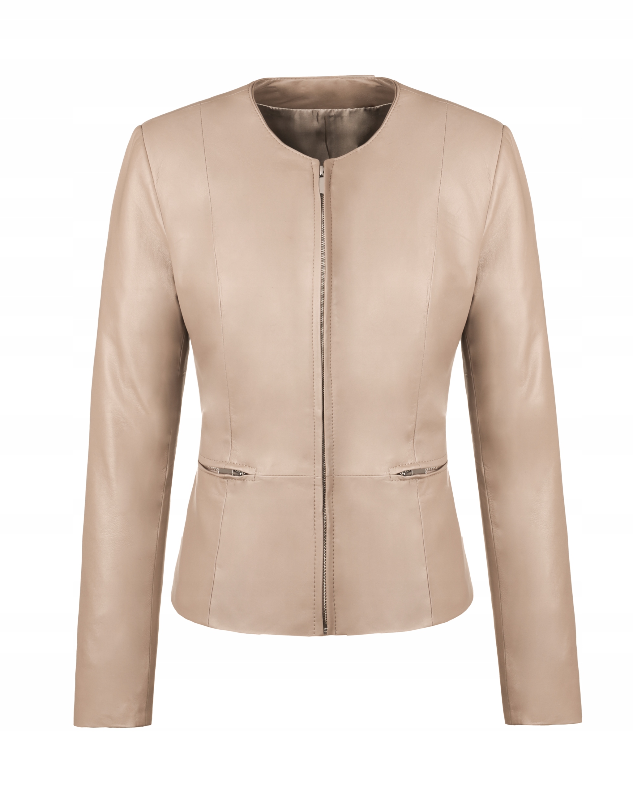 Elegantní Dámská Kožená Bunda Tola Latte XXL/44