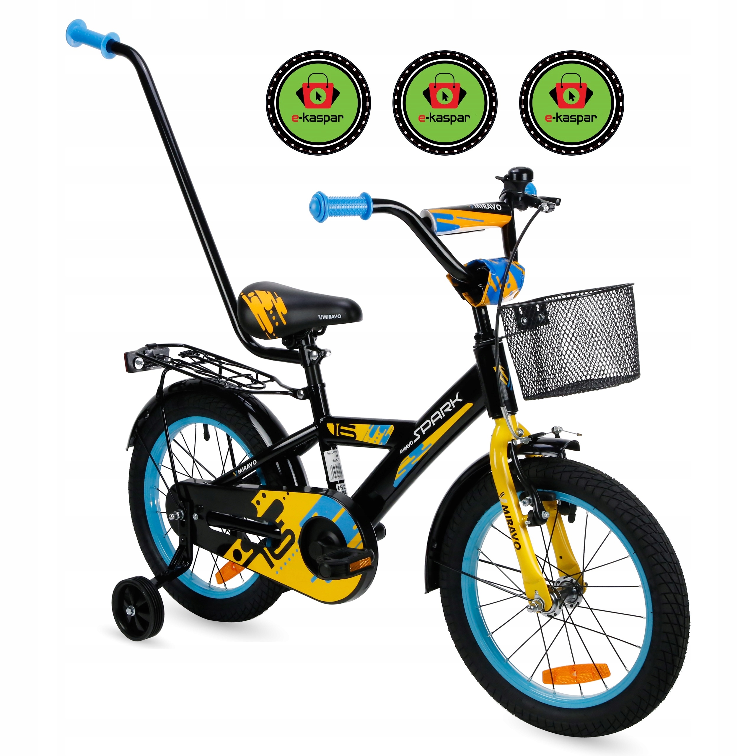 Rowerek Dziecięcy 16 Cali Rower Dla Chłopca Koszyk I Prowadnik