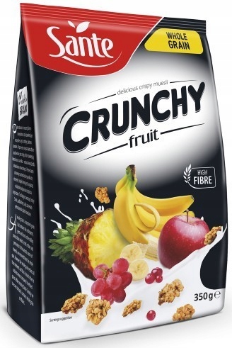 Sante pražené vločky Crunchy ovocné 350 g