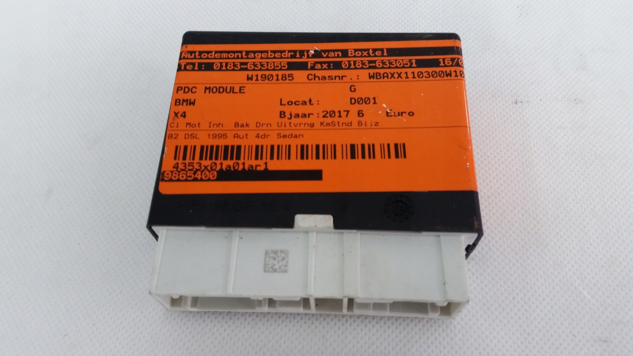 BMW X4 F26 2017 PDC блок управління 9865400 Європа