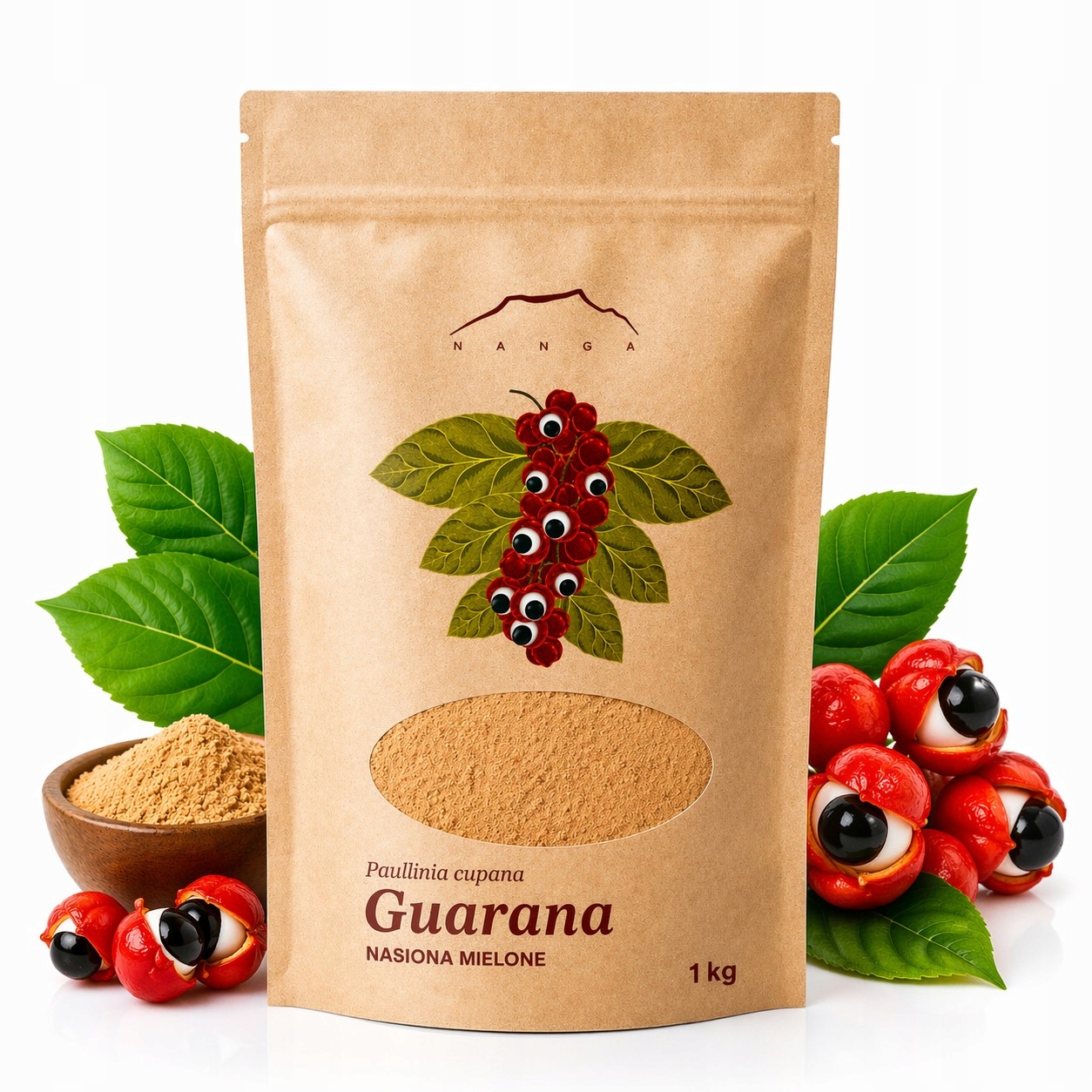 Nanga Guarana Proszek 1KG Paullinia Cupana Energia