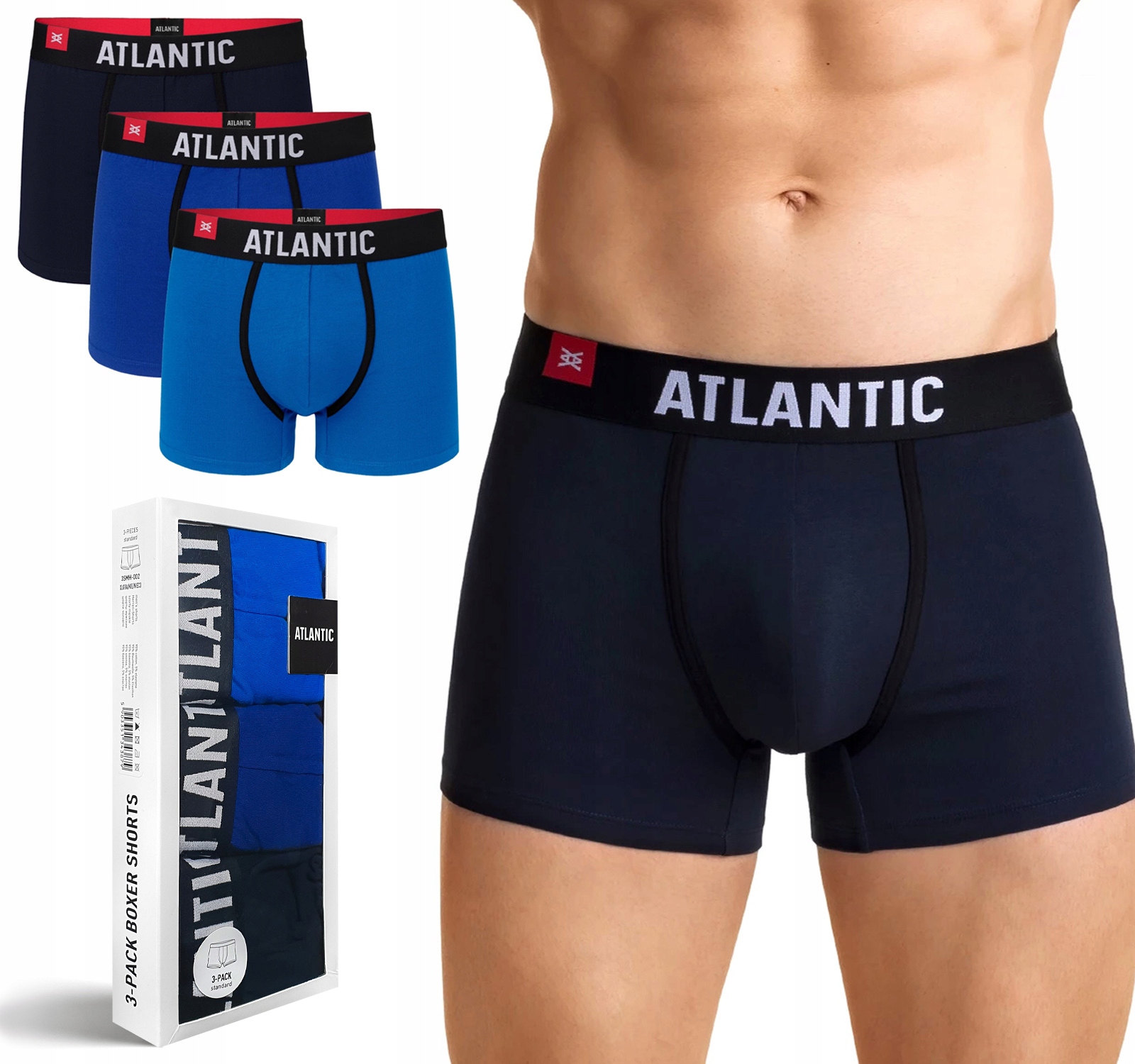 

Atlantic 3SMH-002 bokserki męskie 3 Pary - XXL