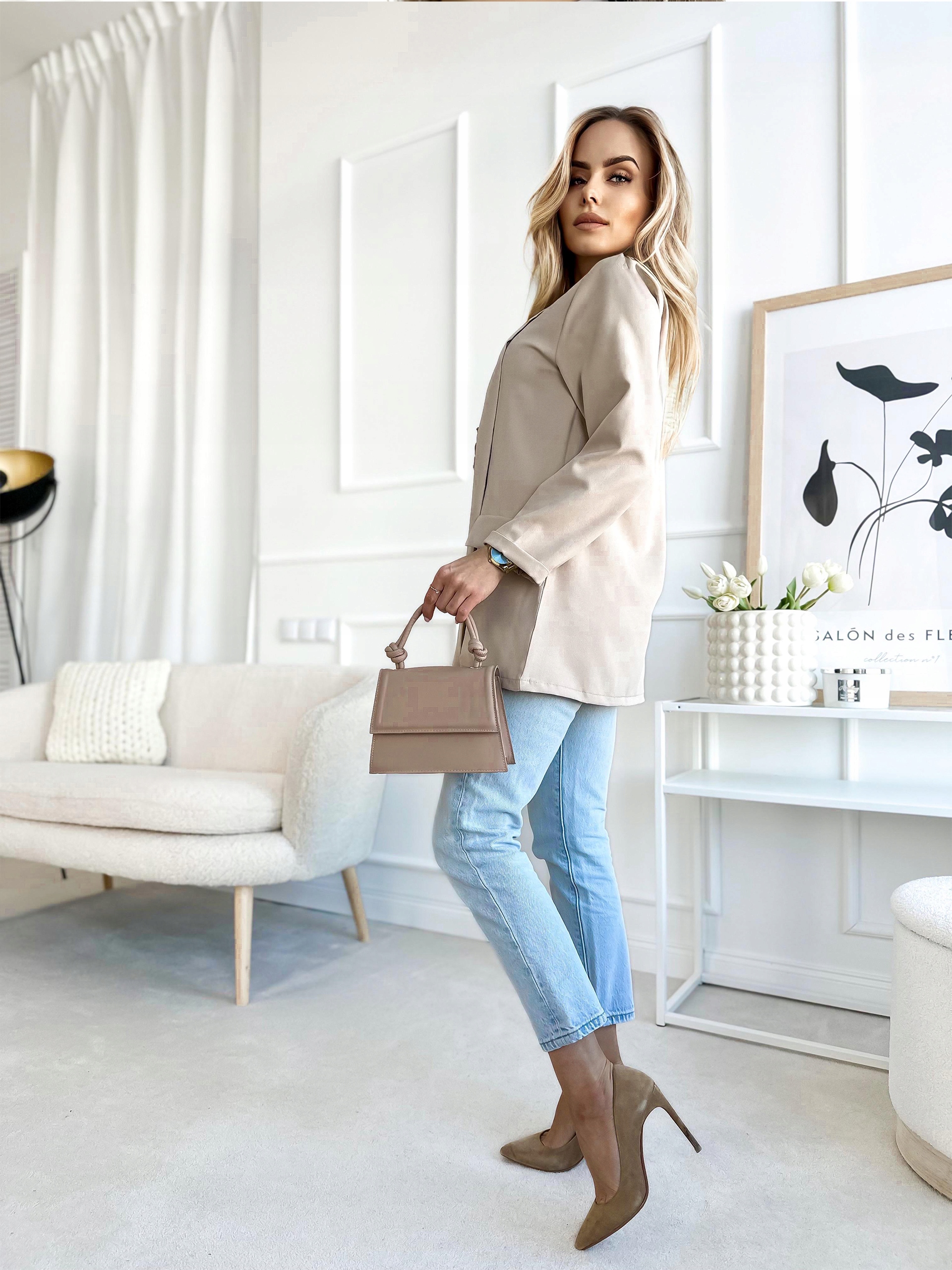 ELEGANCKA MARYNARKA damska casual ŻAKIET blezer Rozmiar M