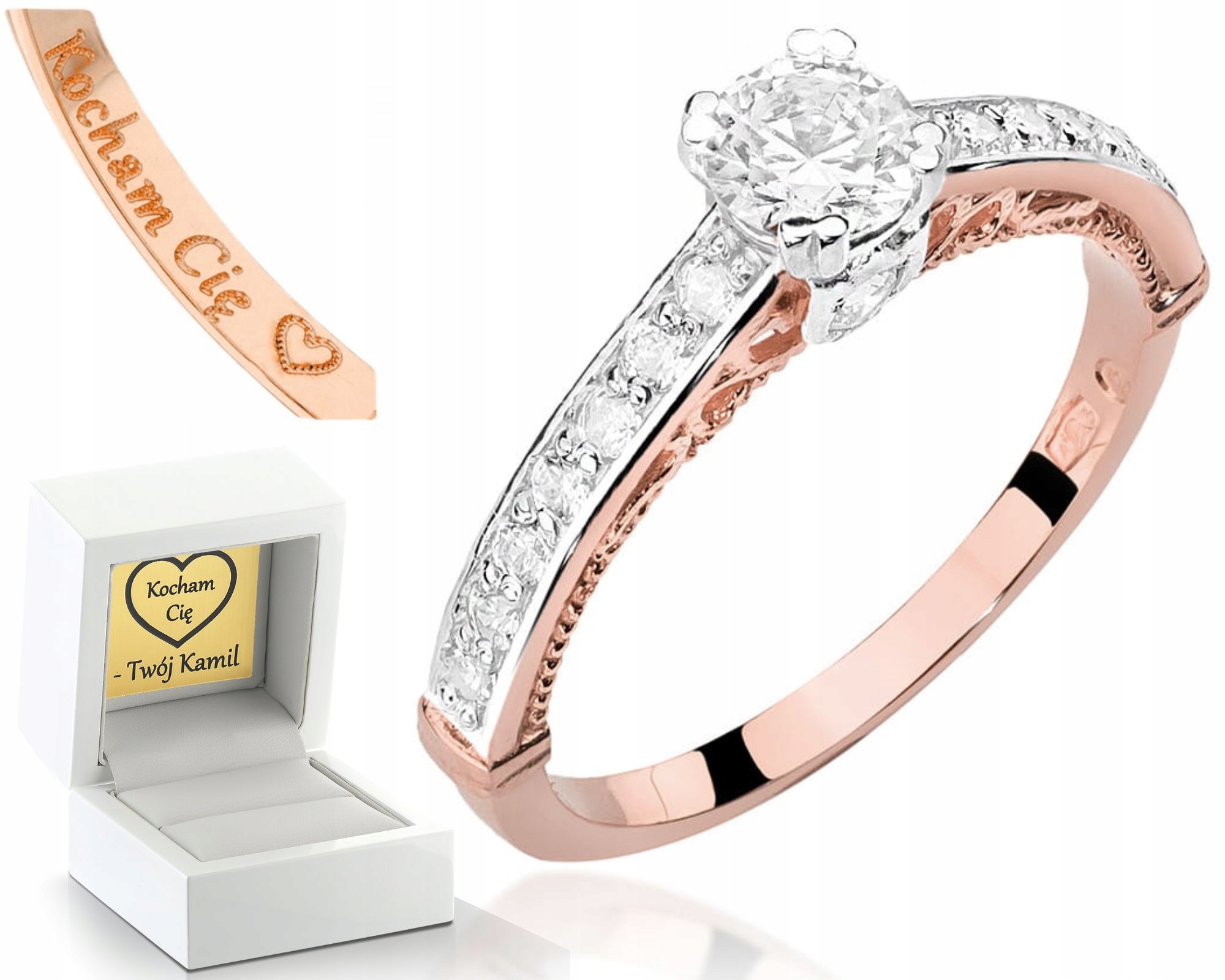 Růžové Zlato Prstýnek Gravírování Bonus