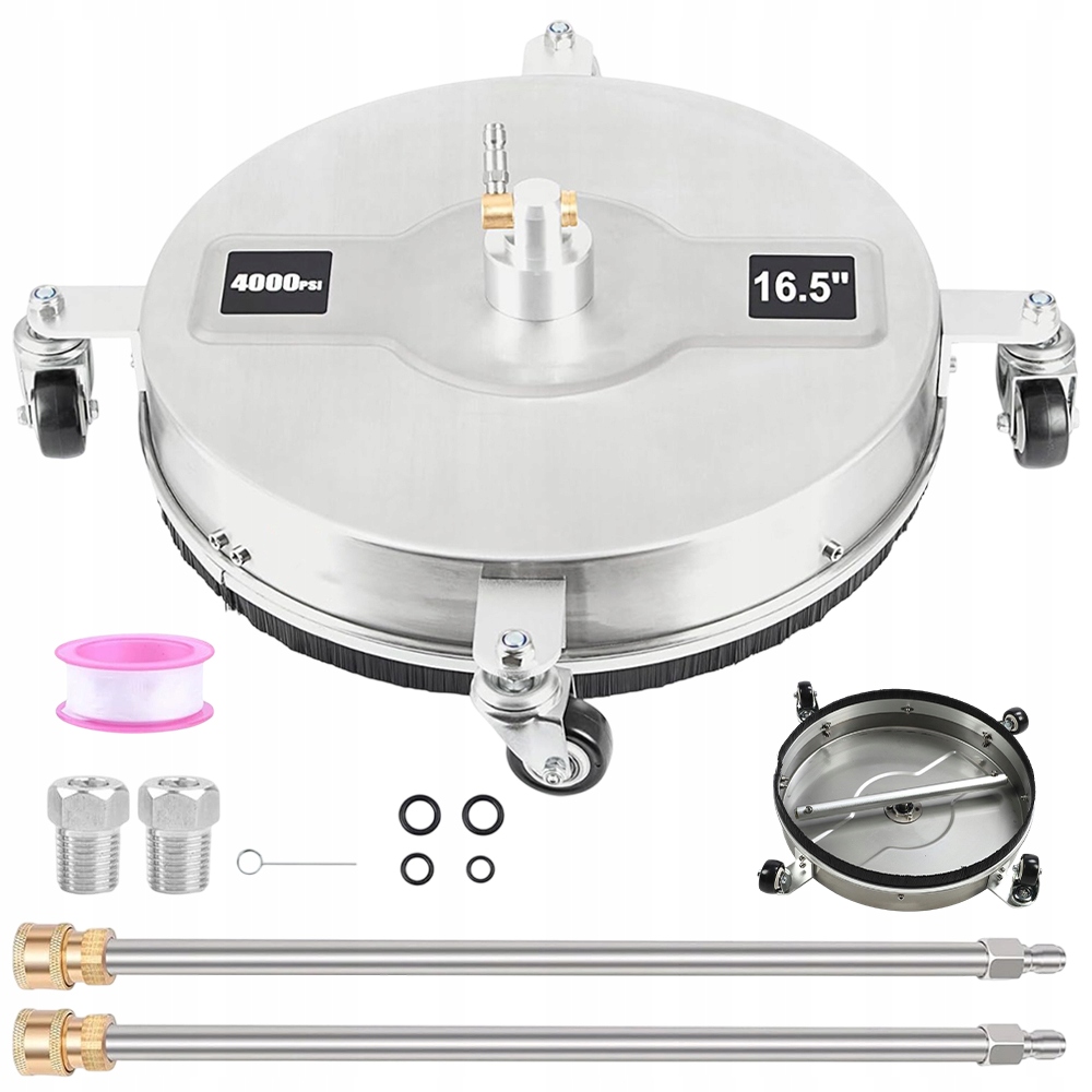 Tlaková Myčka Kartáč Nerezová Ocel 44 CM Pro Terasy Dvorů