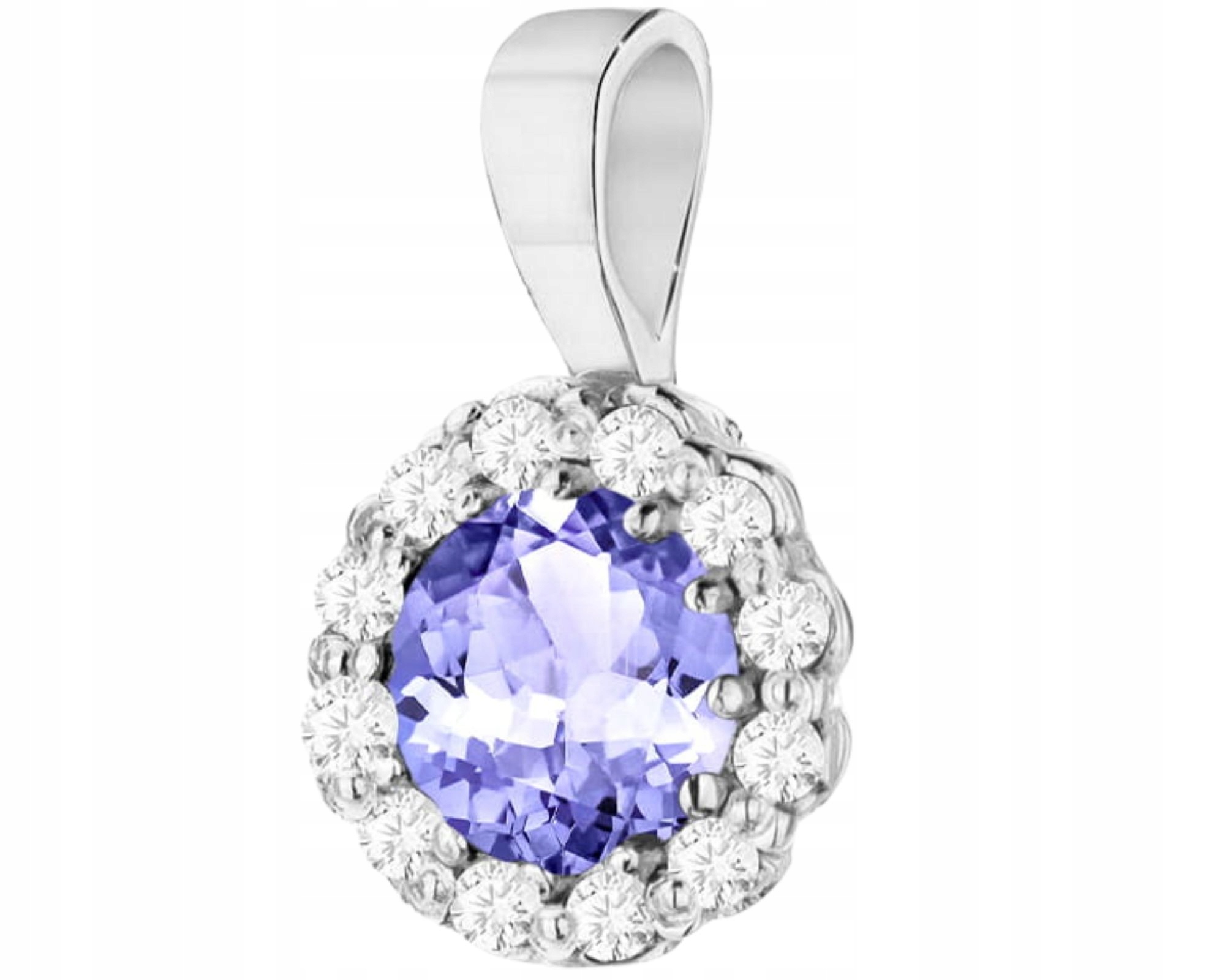 Přívěsek S Tanzanitem A Diamanty Zlato 585 Gravírování Dárek