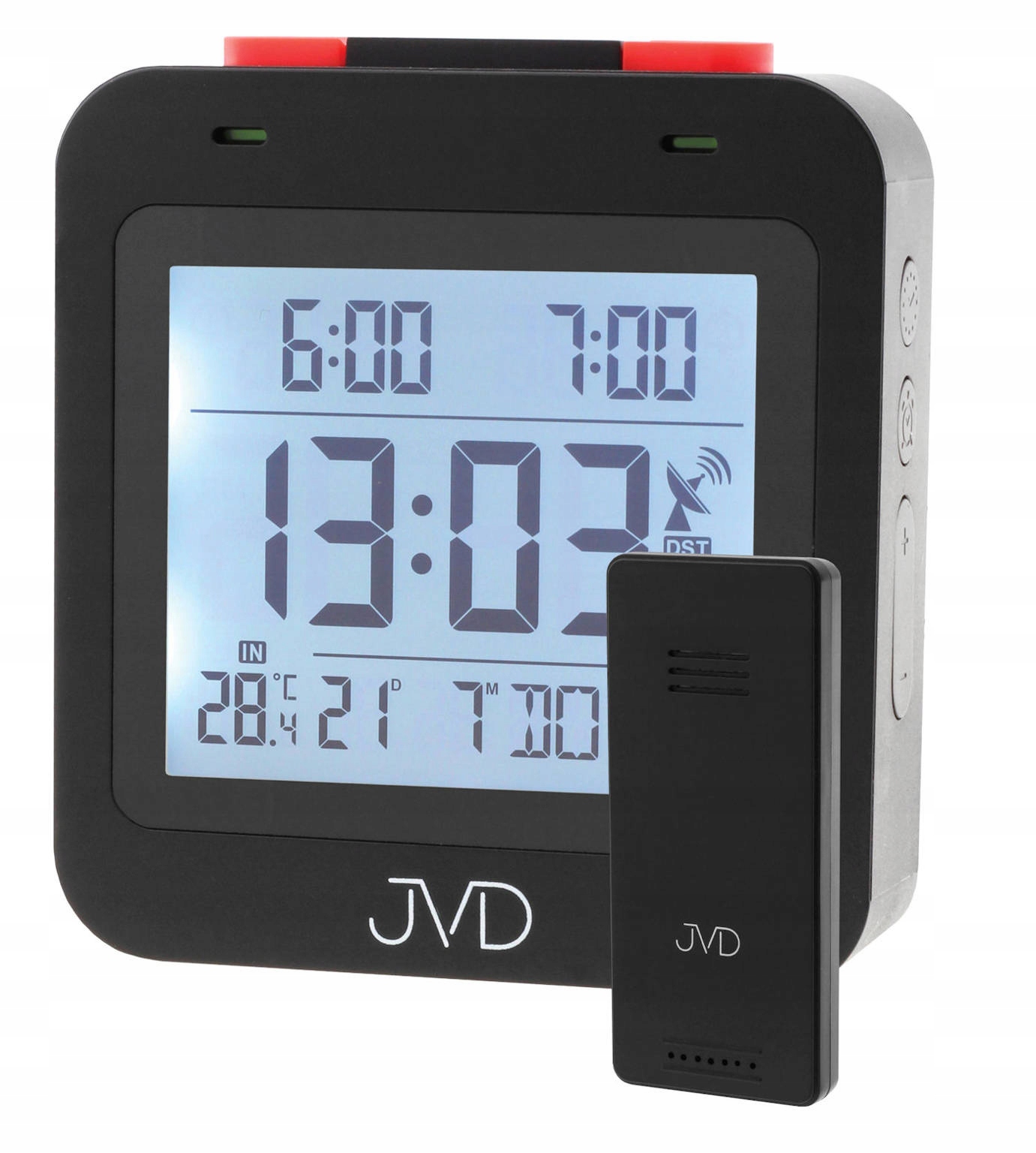 Budík S Teploměrem Jvd RB3552.2 Externí Sonda