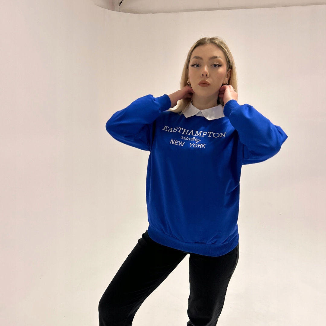 Bluza Easthampton L Niebieski Rękaw długi rękaw