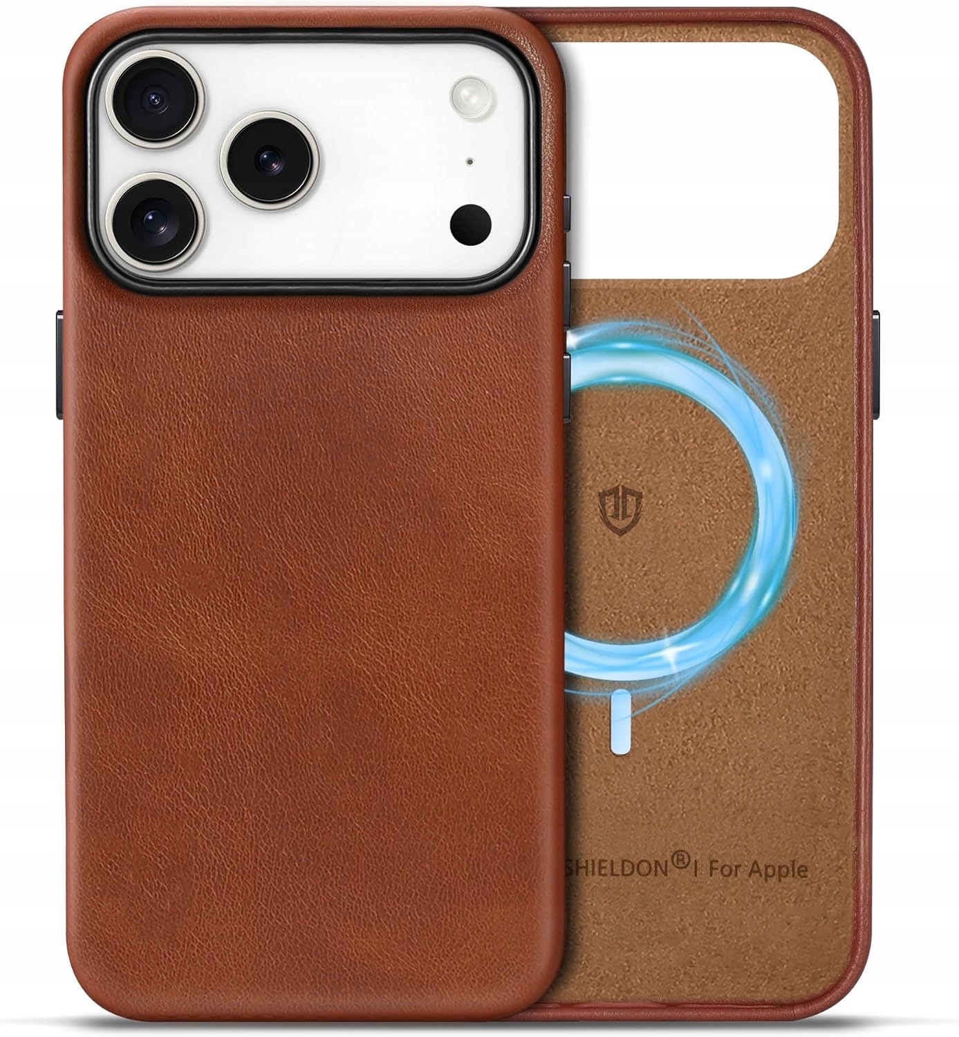 Pouzdro Shieldon Slim pro iPhone 17 Pro Max 6,9" Zadní Kryt s Pravou Kůží pouzdro