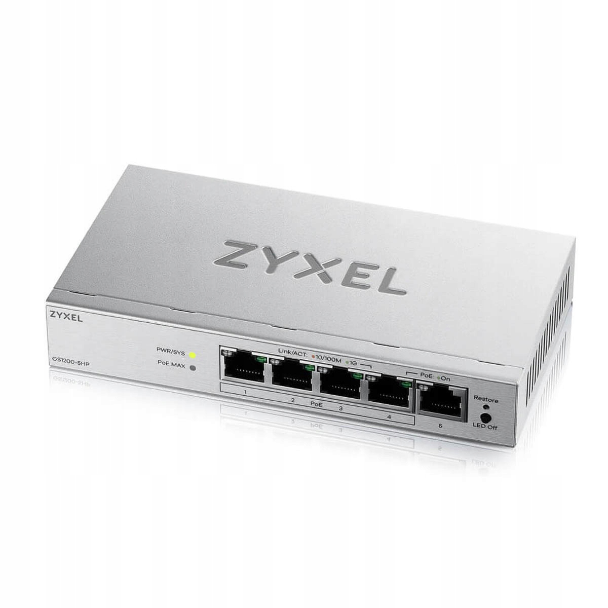 Zyxel GS1200-5HPV3-EU0101F 5-portový switch