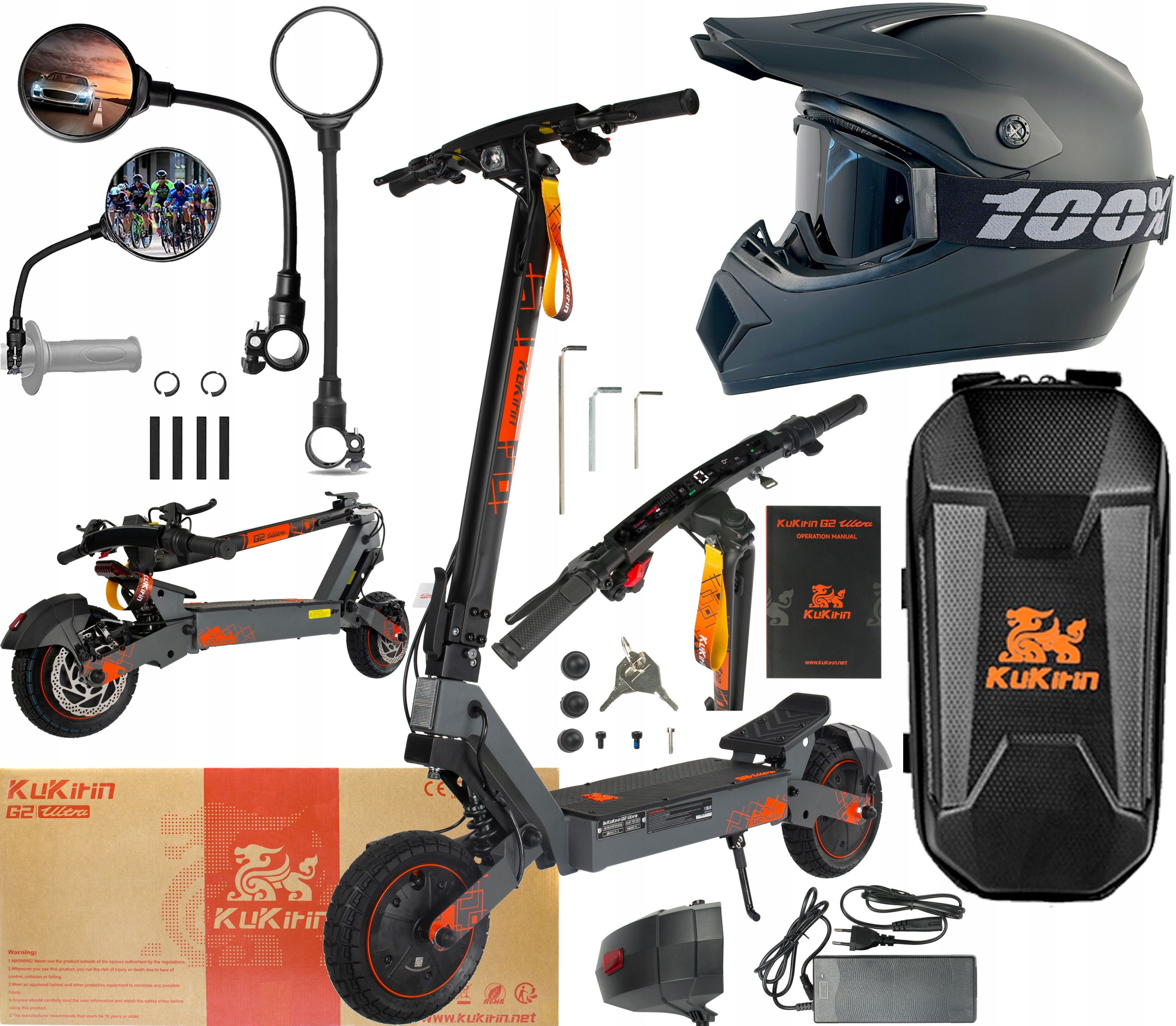 KuKirin G2 Ultra Elektrická vozidla 2000W 48V 18Ah 50km/h 55KM +3 Dárek3