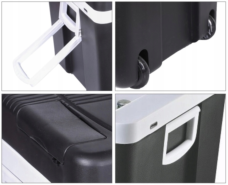 -20°C Lodówka Turystyczna IB-55I Przenośna Mobilna KÓŁKA gumowe 12V 230V Temperatura grzania 65°C