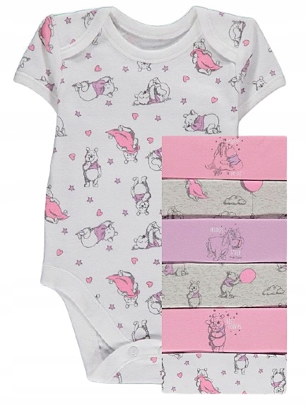 

Body 7pak z krótkim rękawem 12-18 m-cy 80/86 Kubuś