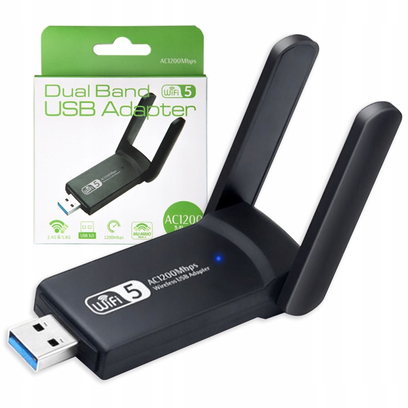 

Karta Sieciowa Wi-fi Adapter Usb 3.0 1300Mbps Dual