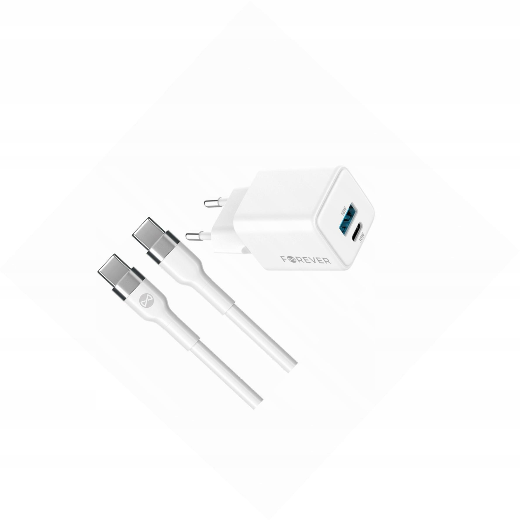 Szybka ładowarka GaN 30W Usb i Usb-c z kablem do Xiaomi Redmi Note 12
