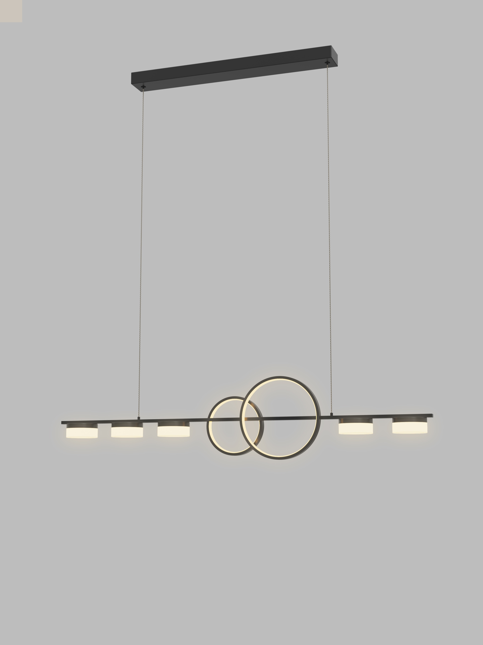 Závěsná lampa Messina 7 Elegantní černá lampa v moderním stylu