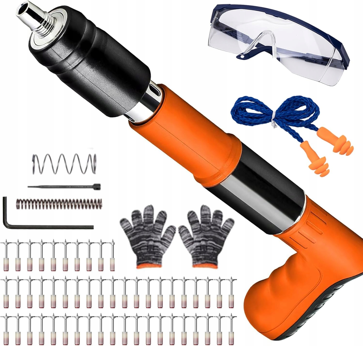 Ruční Hřebíkovačka Mini Pistole Na Hřebíky Nastavitelná Síla 100KS Hřebíků