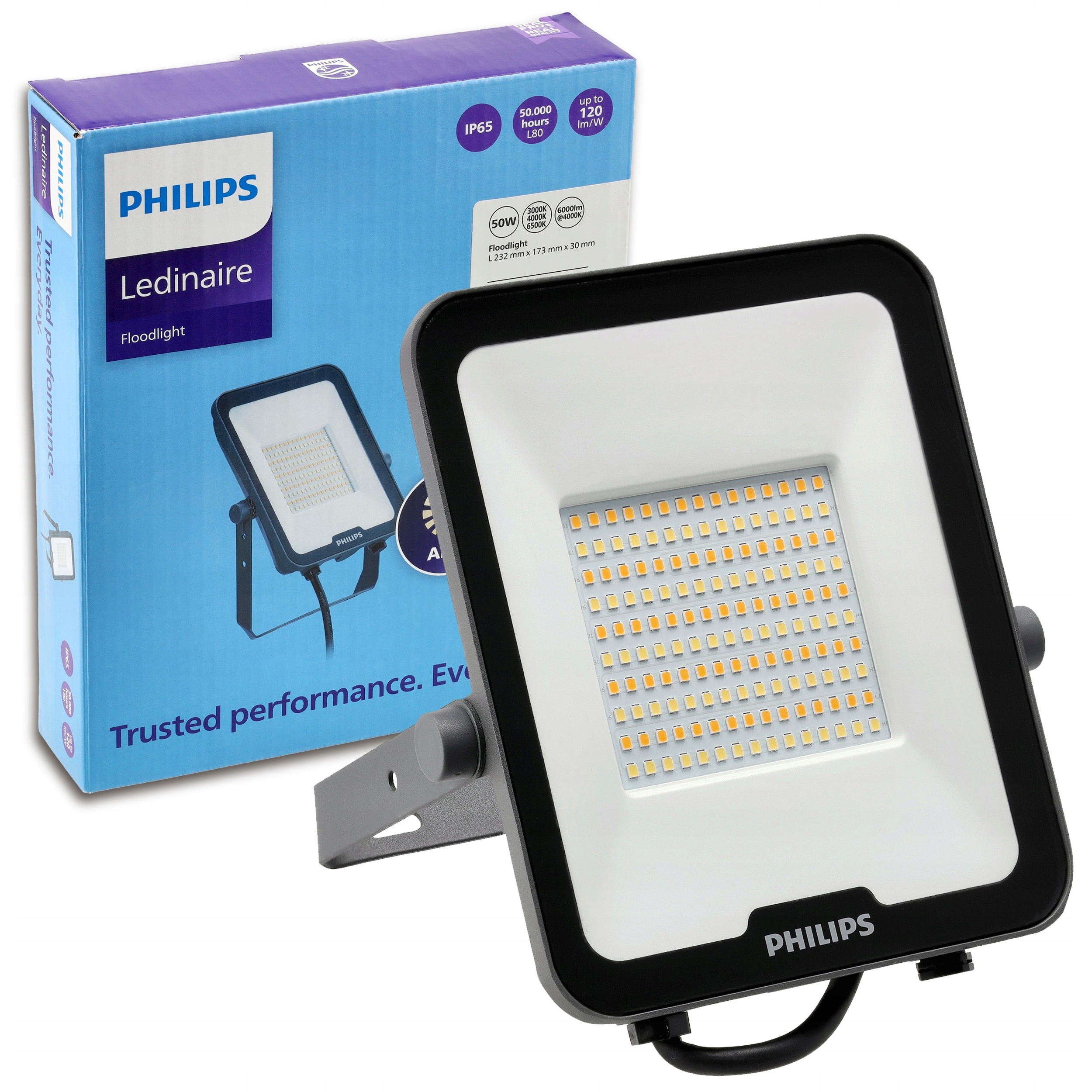 Led Osvětlovač Philips 50W 6000lm Cct Variabilní Barvy Velmi Výkonný Kabel