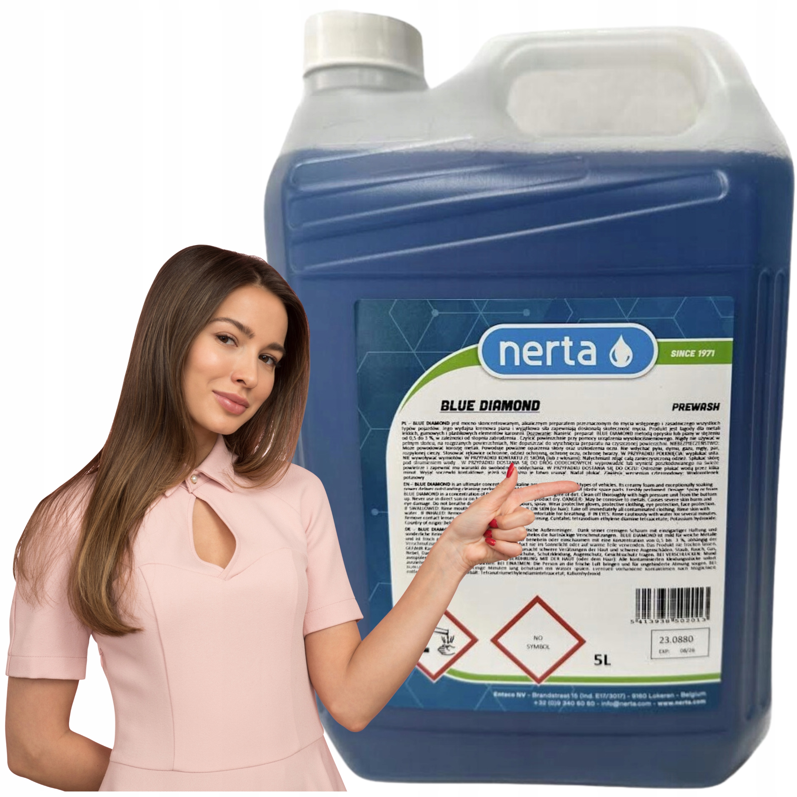 Nerta Blue Diamond mocna piana aktywna do mycia jachtów łodzi samochodu 5L