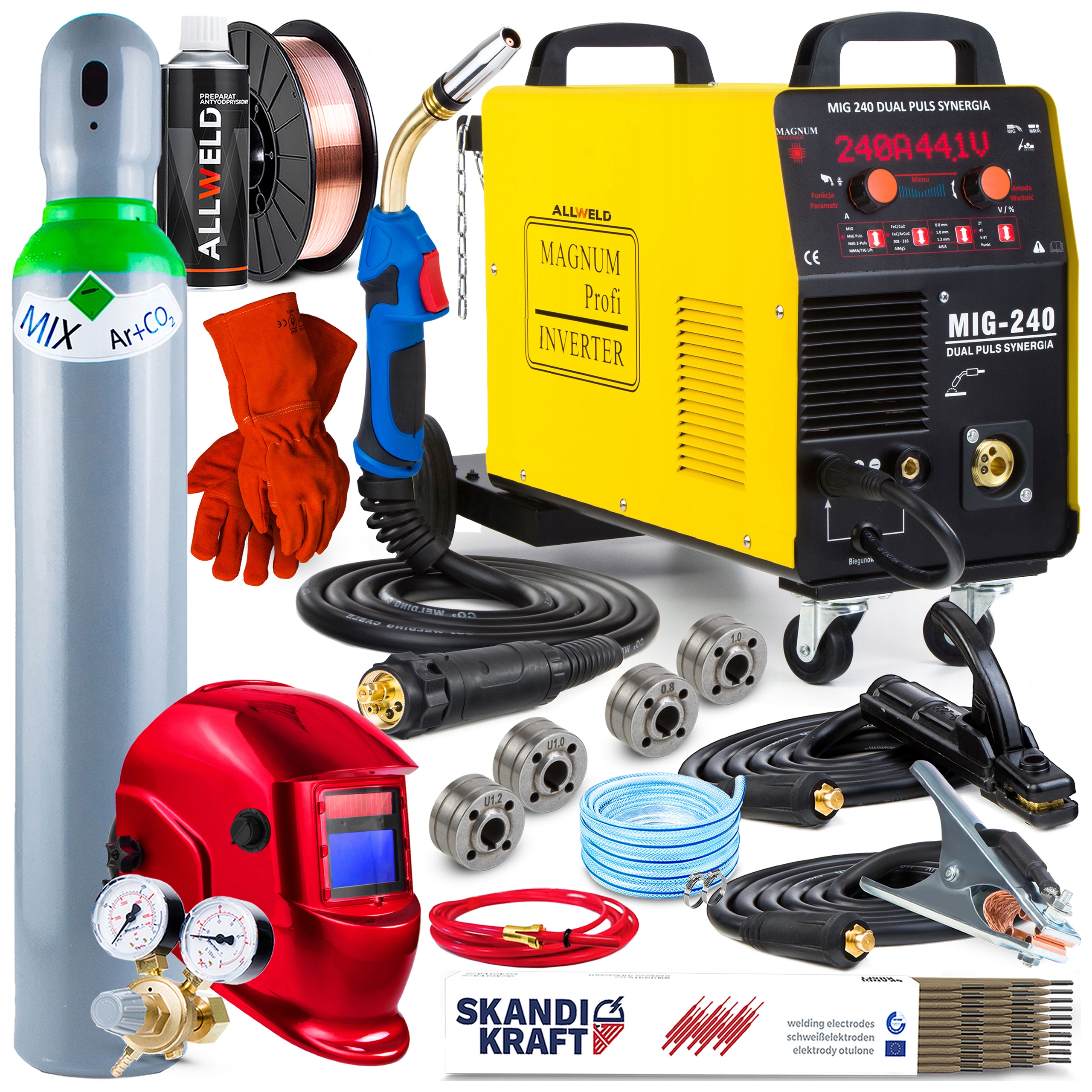 Invertorová Svářečka Magnum Mig 240 Dual Puls Mma Tig Hliník 240A 3V1