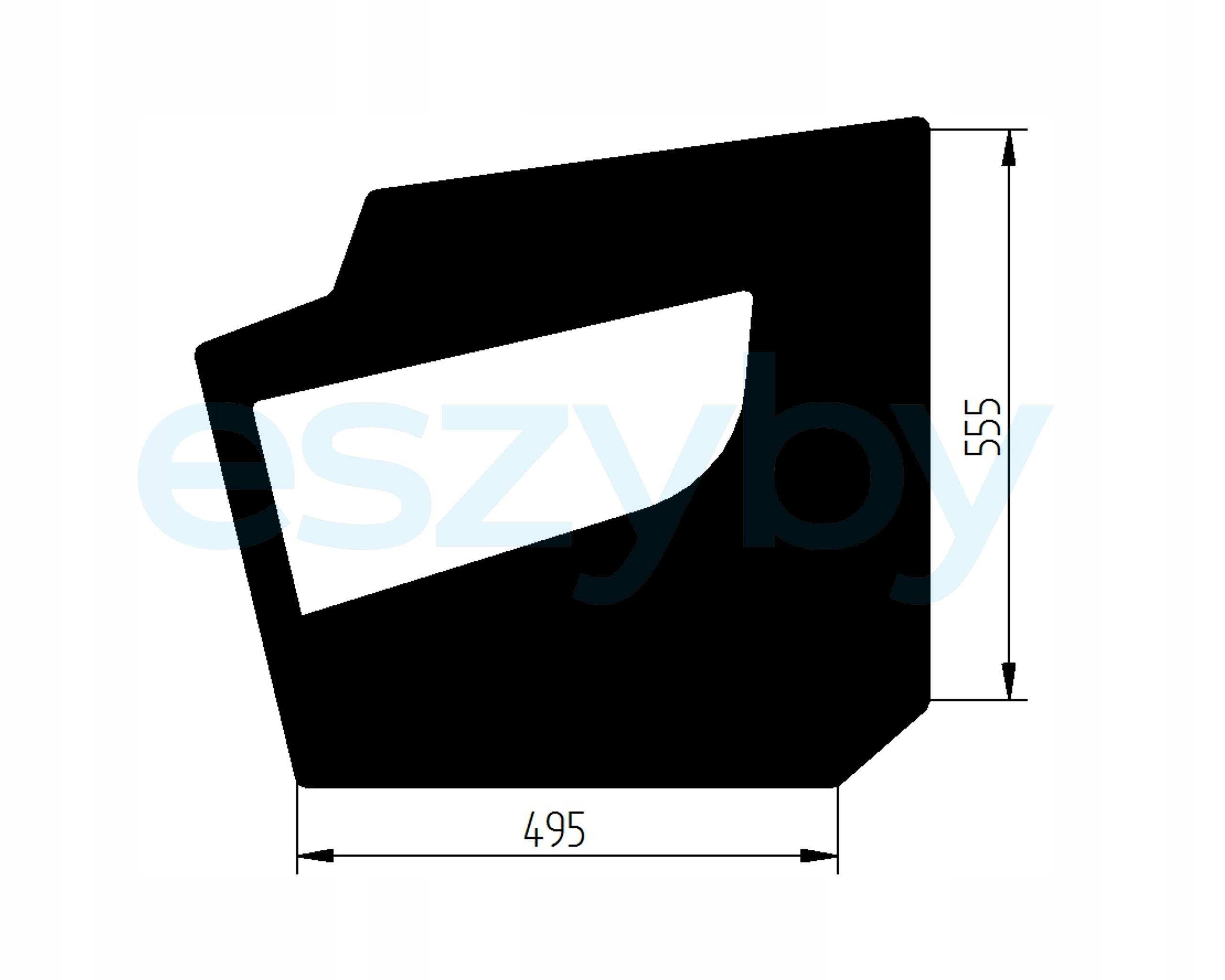 sklo nabíječka Claas Scorpion 7044 spodní dveře