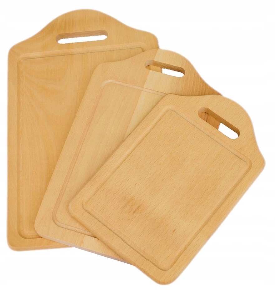 

Komplet zestaw Trzech desek deseczek do krojenia