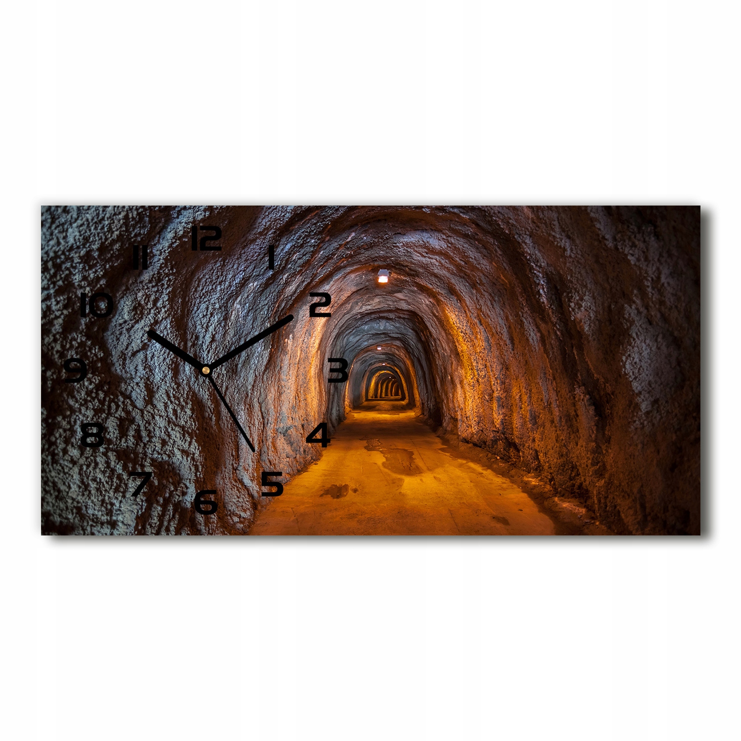 

Piękny szklany zegar ścienny Podziemny tunel 60x30