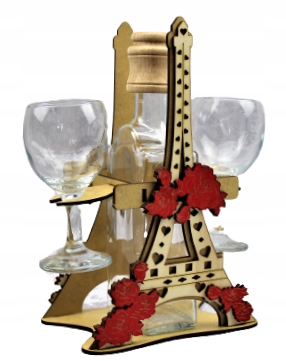 

Wieża Kwiaty Karafka Kieliszki Wino 2szt