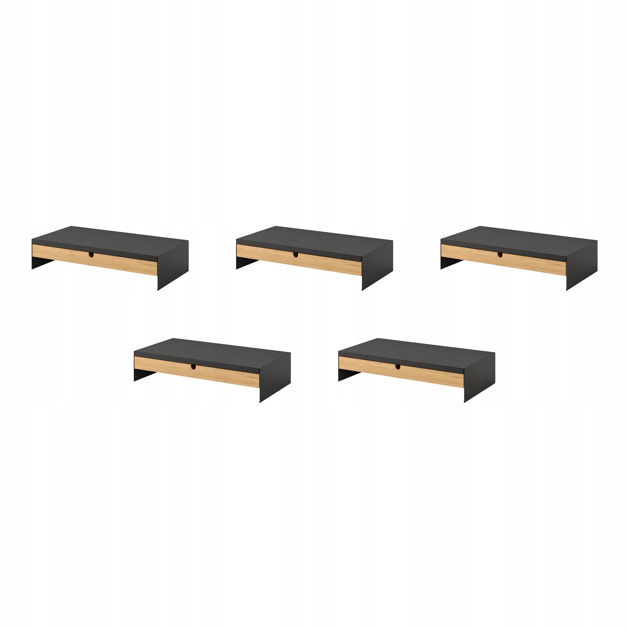 5 ks Podstavec pod monitor Elloven s zásuvkou antracitový