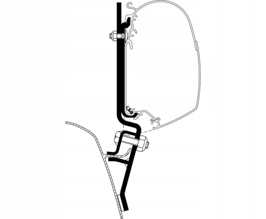 89 87 - Thule, адаптер для тента 5 серии для VW T2 T3