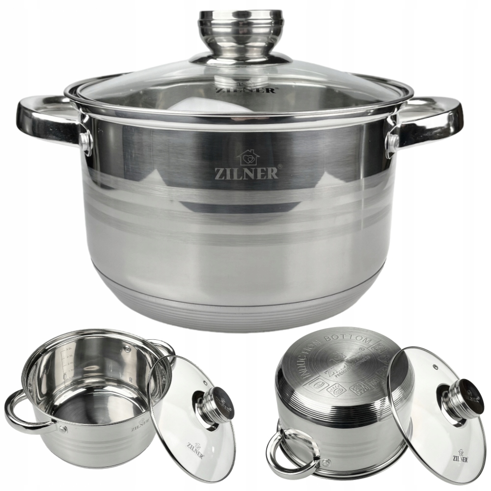 

Garnek z pokrywką Zilner indukcja 18cm 2,9L