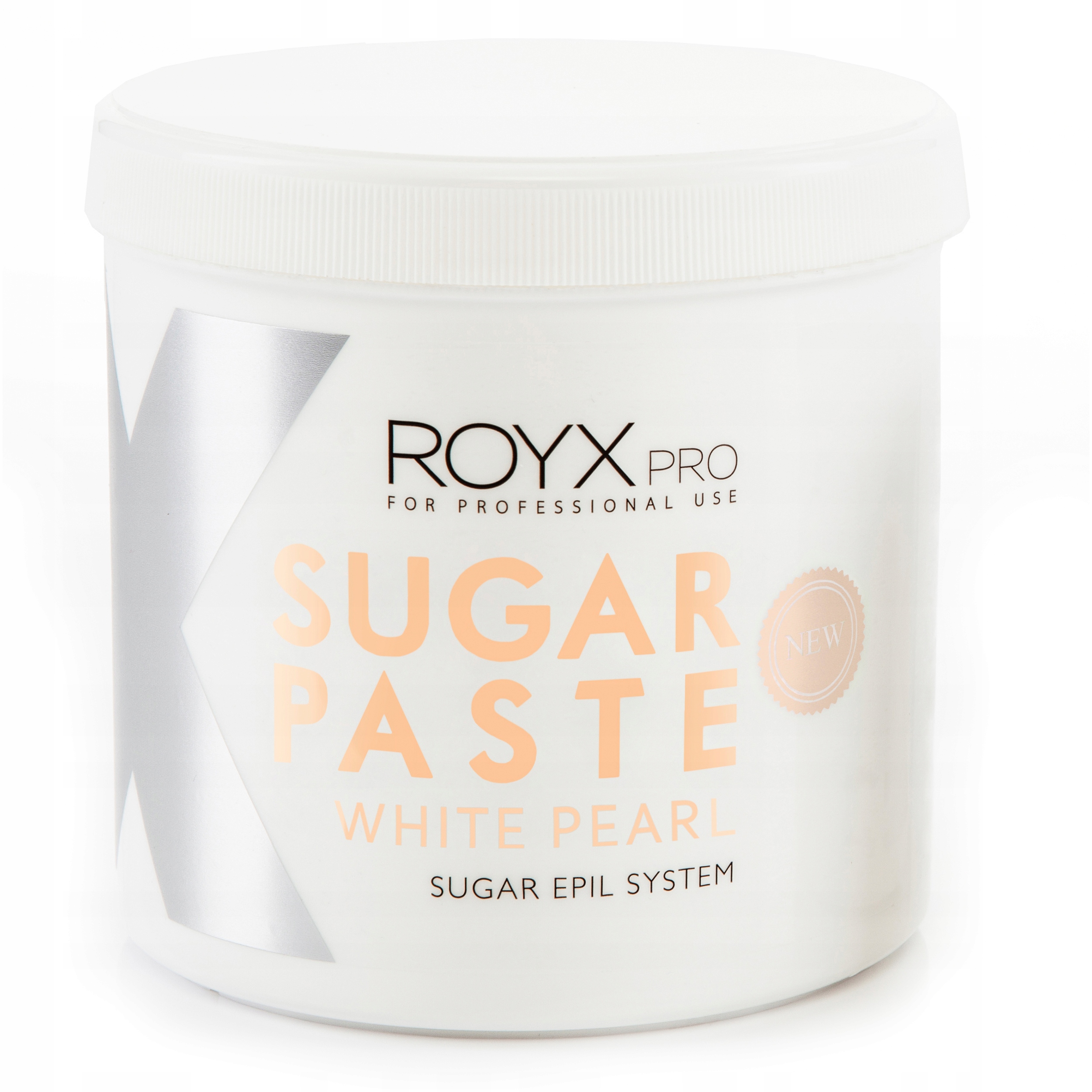 Cukrová pasta na depilaci Tvrdá bezpásková White Pearl Royx 850 g
