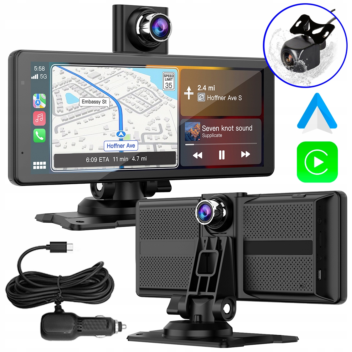 Videorekordér Kamera Tablet CarPlay AndroidAuto Nexadio CC250 Rádio 8''