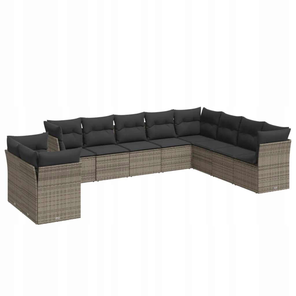 Set zahradního nábytku VidaXL plast vidaXL šedý 10 el.